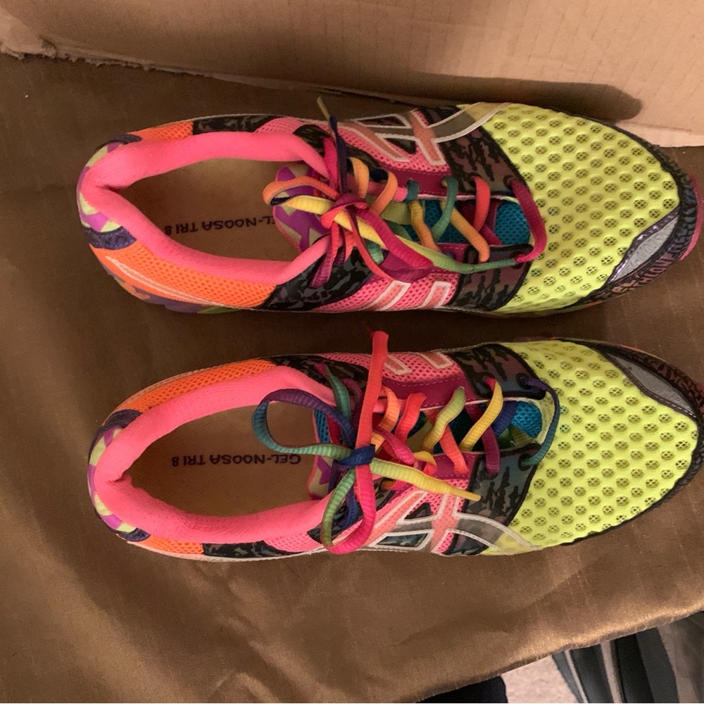 Asics Women's Neon and Black Athletic Shoes - Picture 6 of 10